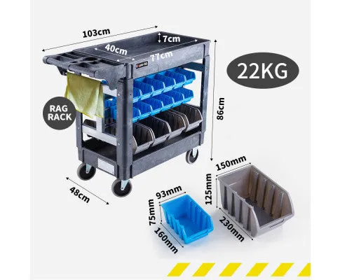 Trolley Parts Bin Storage Cart Workshop Baumr-Ag