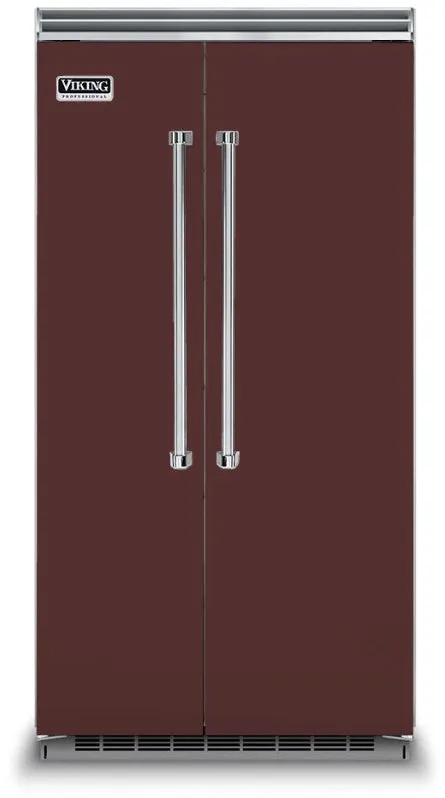 Viking 5 Series VCSB5423KA 42" Built-In Side by Side Kalamata Red Refrigerator