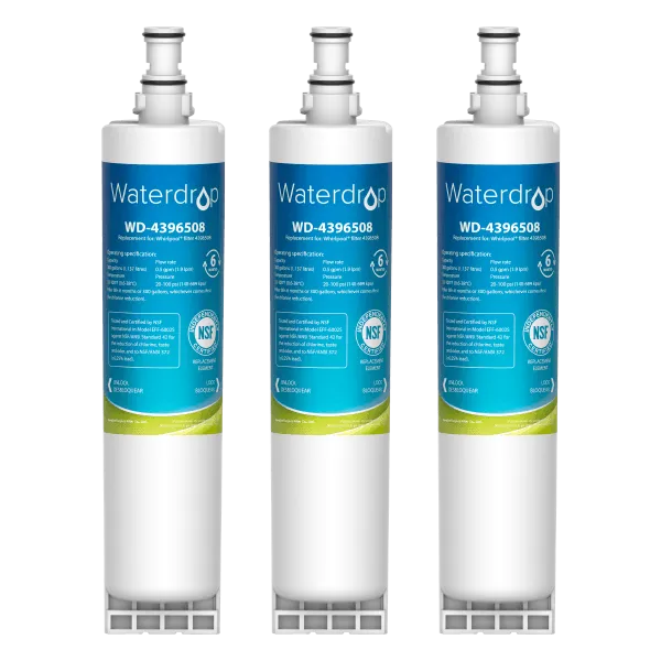 Waterdrop Replacement for Whirlpool ®4396508 4396510 Refrigerator Water Filter, NSF 53, 42, 372